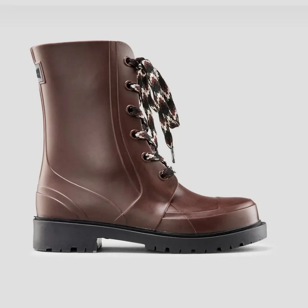 Cougar Madrid Waterproof Combat Rain Boot Oxblood